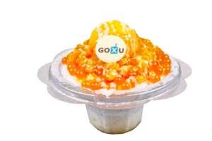 Mango Bingsu – Shaved ice dessert with tropical mango flavor.